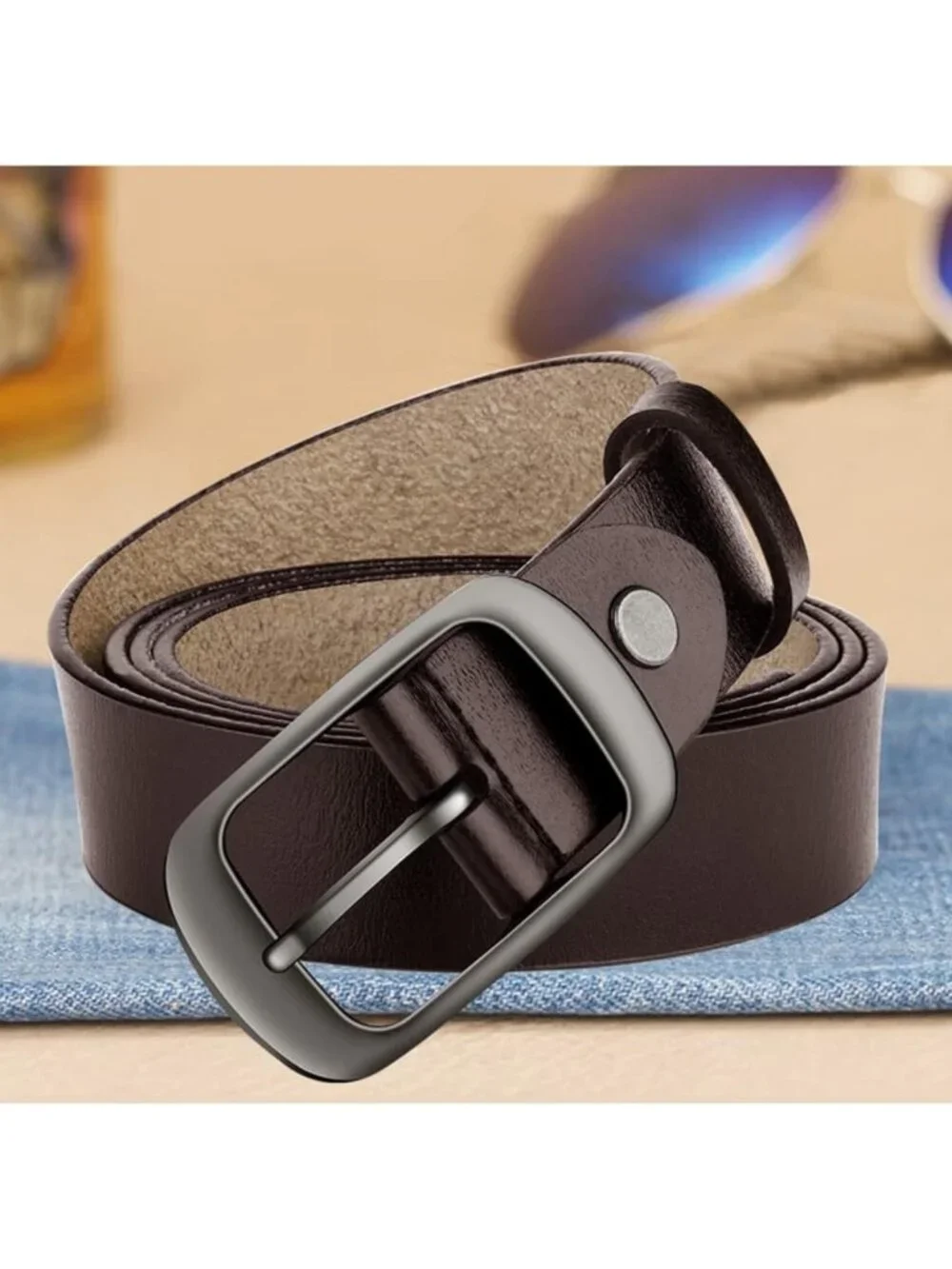 Soft Genuine Leather Women's Belts - Classic Pin Buckle, Slim 1.1